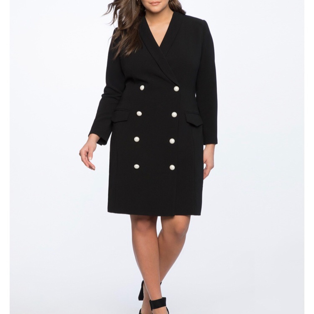 Eloquii Pearl Detail Blazer Dress sz 18